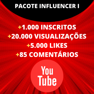 Pacote Influencer para Youtube - Divulgação