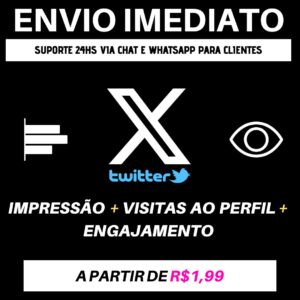 Comprar Impressão + Visitas ao Perfil + Engajamento X (Twitter)