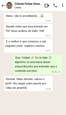 Cliente Felipe (Visualizações Kwai)